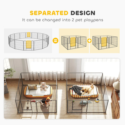 Heavy Duty Pet Playpen, 16 Panels Steel Dog Fence, 31.5" Height Houses, Kennels & Pens at Gallery Canada