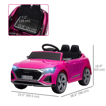 12V Kids Electric Car, Audi Q8 etron Sportback, Remote Control, Pink Electric Toy Cars at Gallery Canada