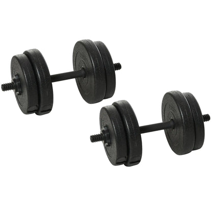 Adjustable 2 x 22lbs Dumbbell Set, Fitness Training, Black Dumbbells & Barbells at Gallery Canada