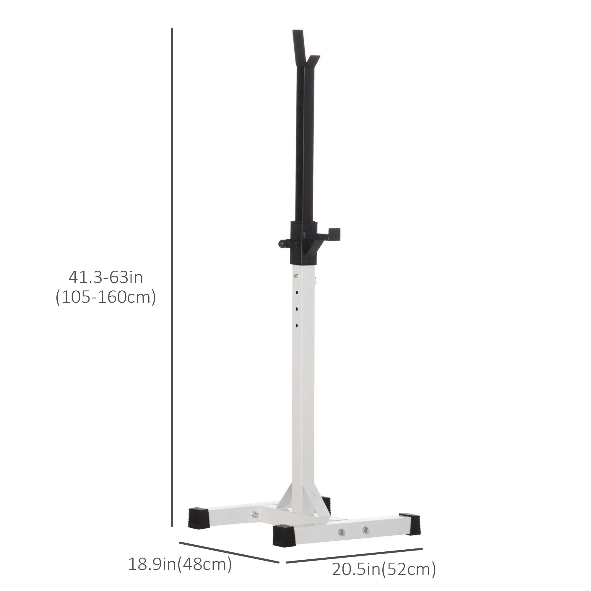 Adjustable Barbell Rack, Squat Stand, 2 Bars Holder, Black, White Power Towers at Gallery Canada
