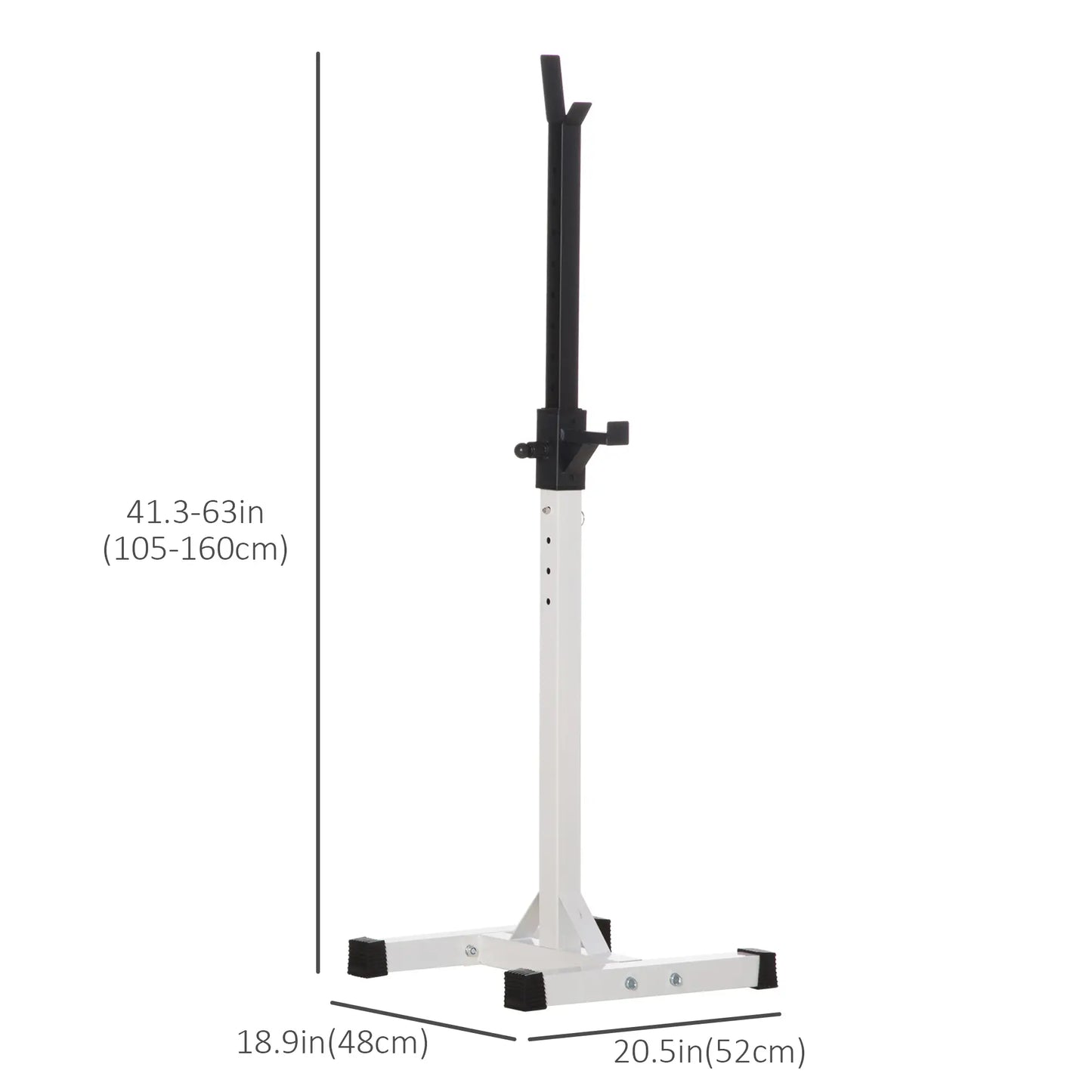 Adjustable Barbell Rack, Squat Stand, 2 Bars Holder, Black, White Power Towers at Gallery Canada