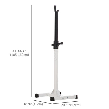 Adjustable Barbell Rack, Squat Stand, 2 Bars Holder, Black, White Power Towers at Gallery Canada