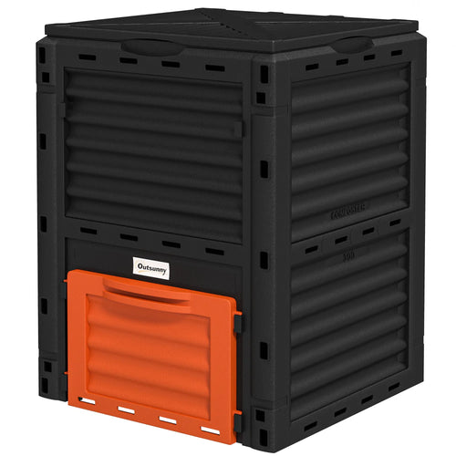 Outdoor Compost Bin, Fast Soil Creation, 80 Gallon, Orange