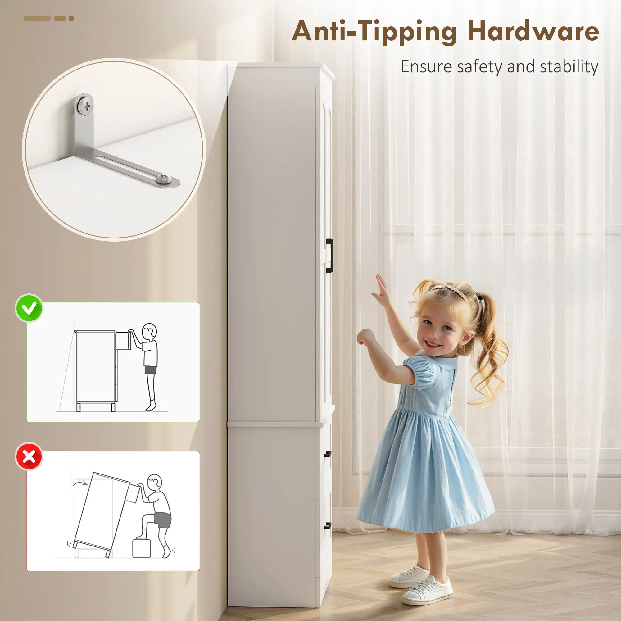 Tall Pantry Cabinet, 67 Inch, Adjustable Shelves, 2 Drawers, White Kitchen Pantry Cabinets at Gallery Canada