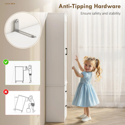 Tall Pantry Cabinet, 67 Inch, Adjustable Shelves, 2 Drawers, White Kitchen Pantry Cabinets at Gallery Canada