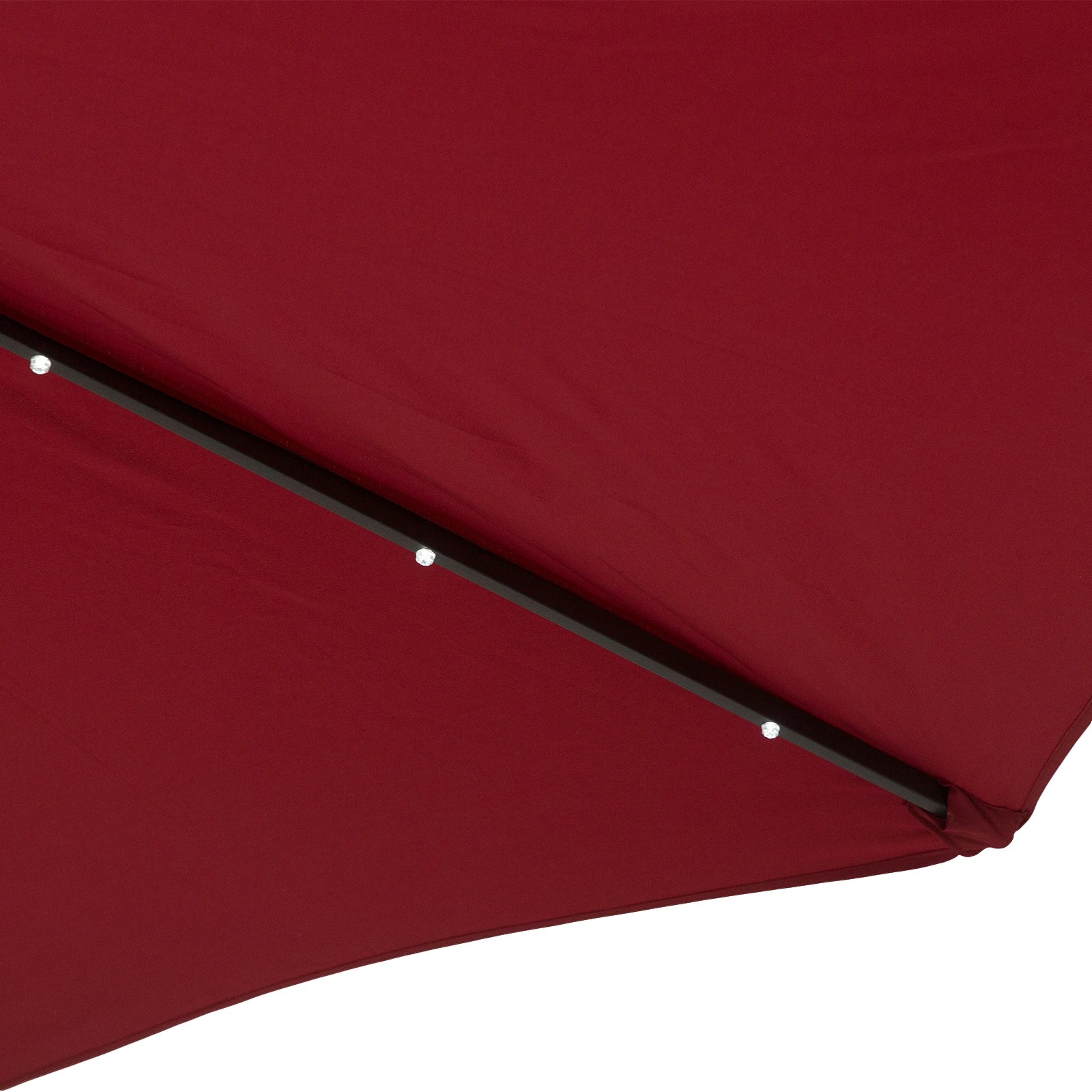 9ft Solar Patio Umbrella, 24 LED Lights, Tilt Canopy, Wine Red Sun Umbrellas at Gallery Canada
