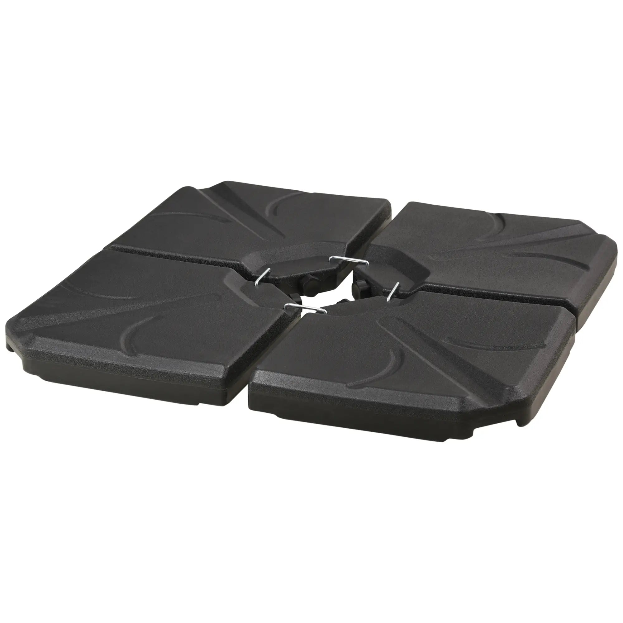 4 Piece Cantilever Umbrella Base, 123 lb Water or 158 lb Sand, Black Umbrella Bases at Gallery Canada