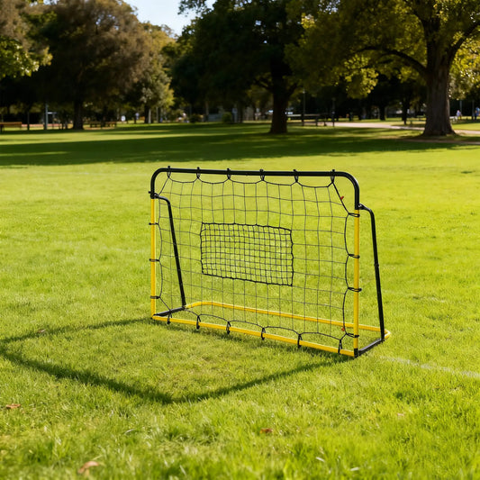 6 x 4 ft Rebound Net, 5 Angle Adjustable for Soccer Baseball Basketball Training Football Steel(Q195), PE at Gallery Canada