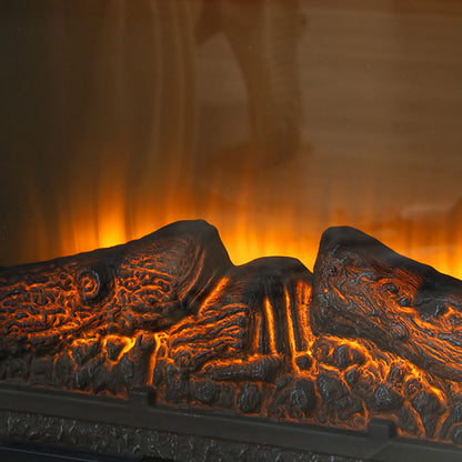 41 Inch Electric Fireplace with Mantel, 1400W Heater, Adjustable 3D Flame, White Electric Fireplaces at Gallery Canada