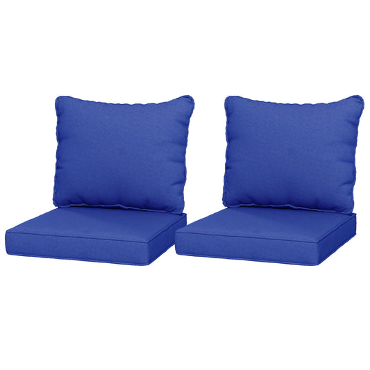 4-Piece Seat Cushion Pillows Replacement, Patio Chair Cushions Set with Back for Indoor Outdoor, Navy Blue at Gallery Canada