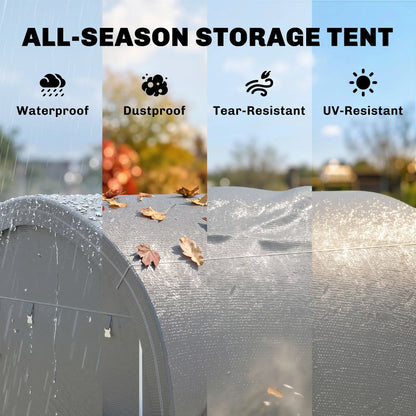 10' x 10' Outdoor Storage Tent, Heavy Duty Waterproof, Light Grey Sheds at Gallery Canada