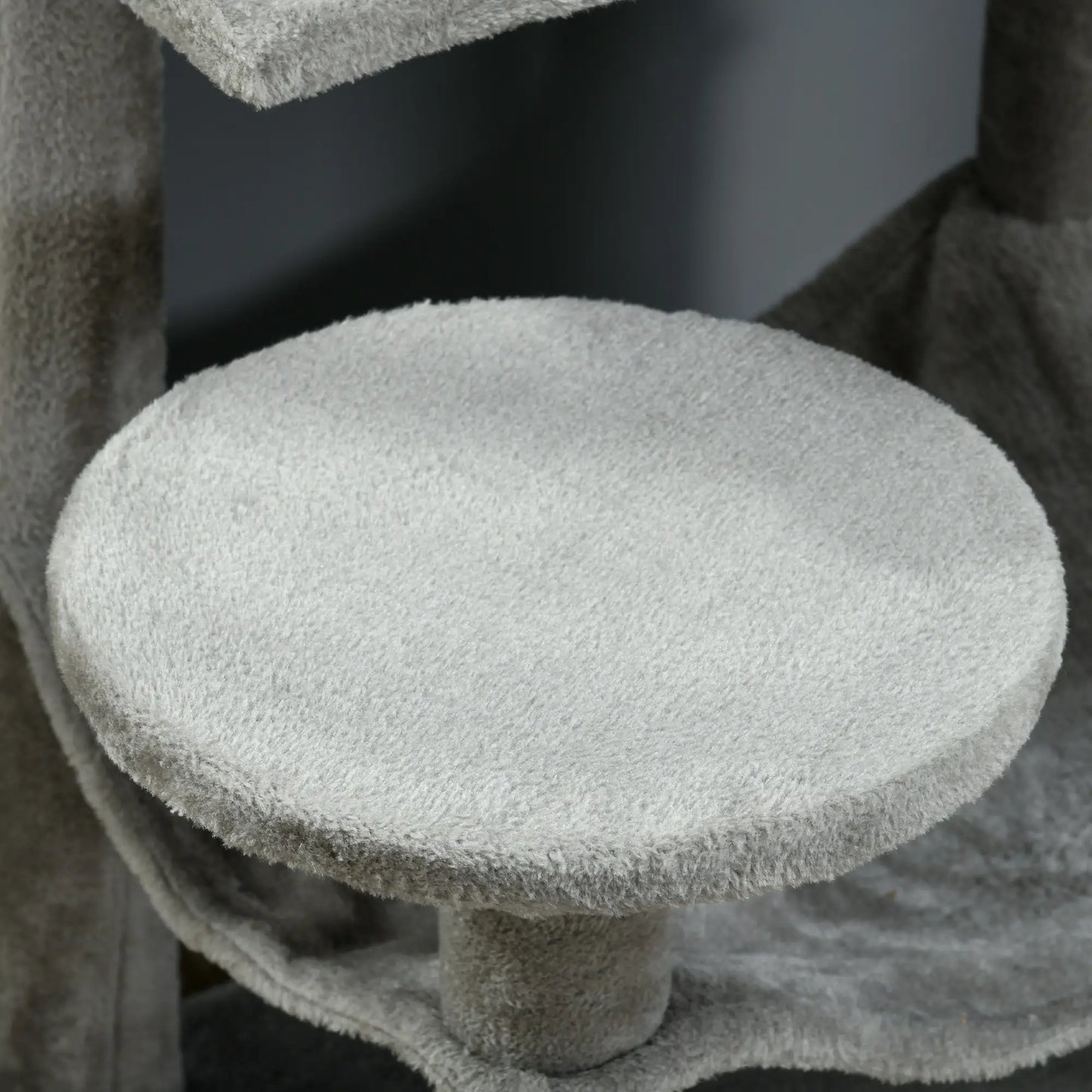 56" Tall Cat Tree, Multi-Level Tower with Hammock, Bed, Condo, Sisal Scratching Posts, Grey Cat Towers at Gallery Canada