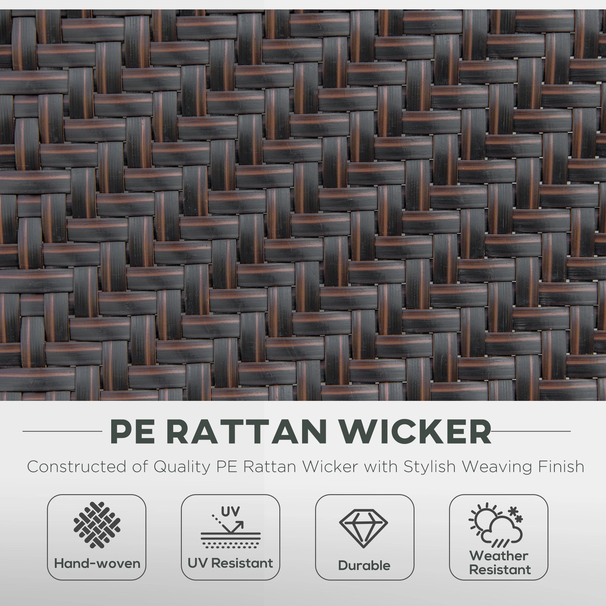 2PCs Outdoor Wicker Folding Chairs, Adjustable Backrest, Brown Patio Chairs at Gallery Canada