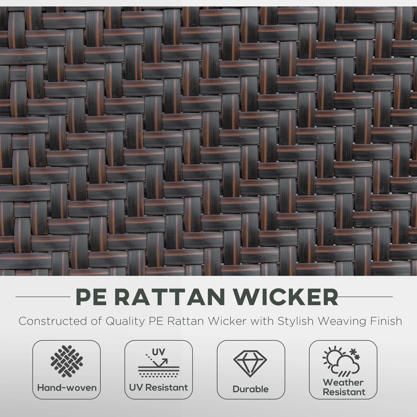 2PCs Outdoor Wicker Folding Chairs, Adjustable Backrest, Brown Patio Chairs at Gallery Canada