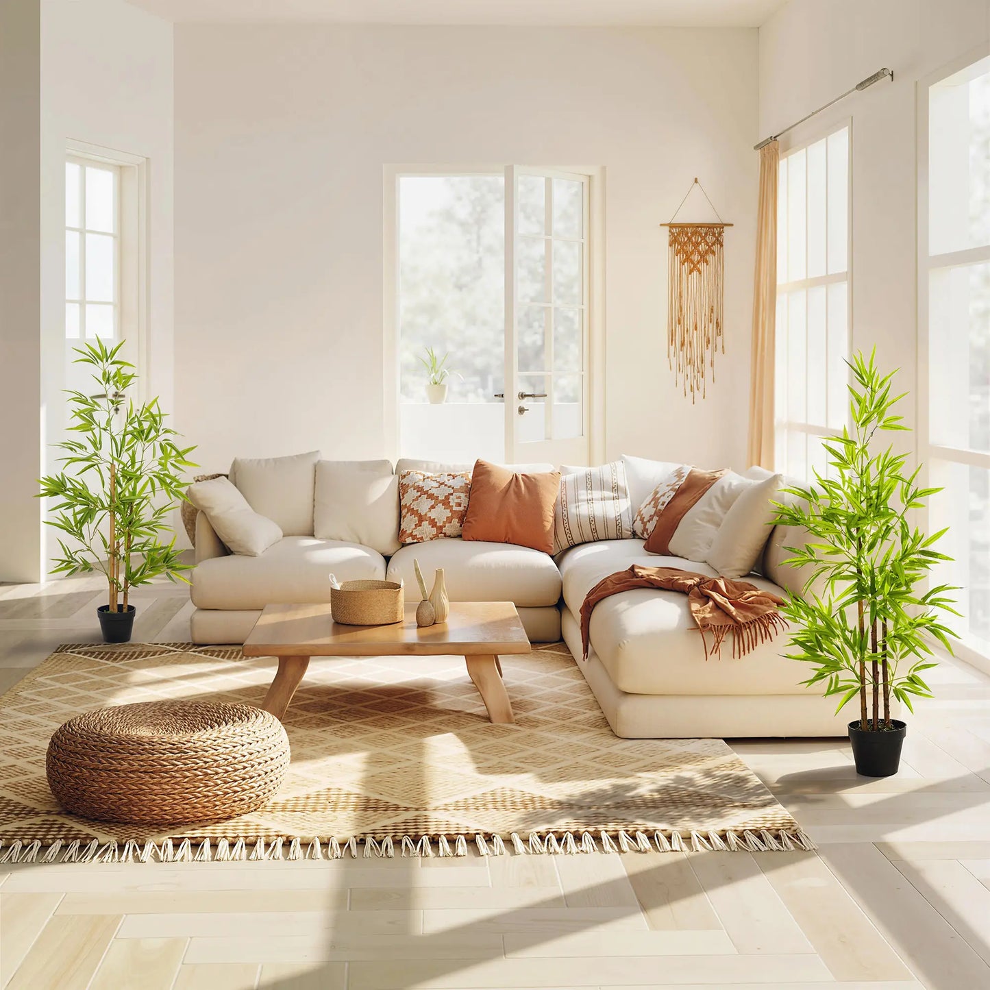 Artificial Bamboo Tree, 4ft, Realistic Leaf, Natural Trunk, Decorative Plant Artificial Trees at Gallery Canada