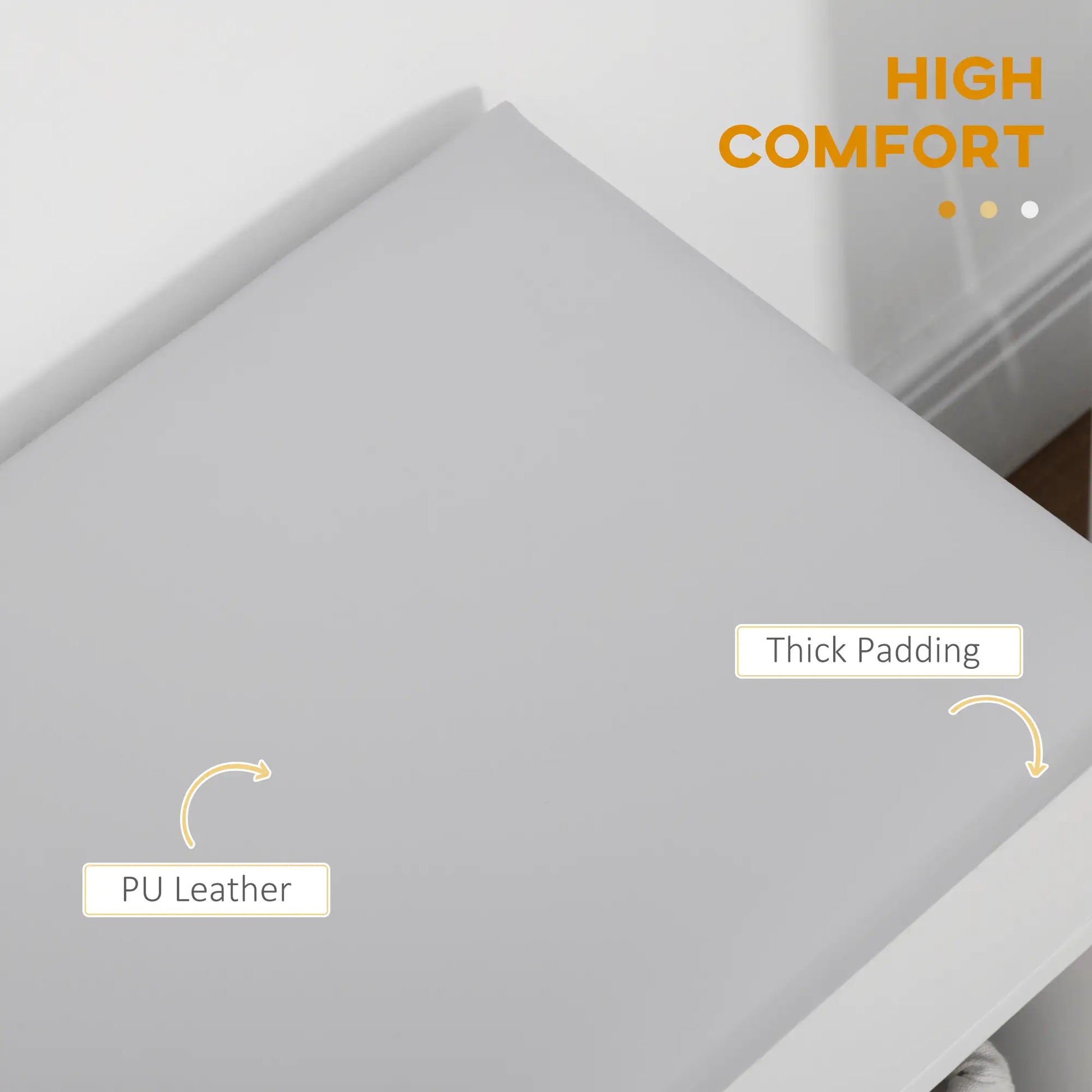 Shoe Bench with Padded Cushion, Hidden Storage, White Storage Ottomans & Benches at Gallery Canada