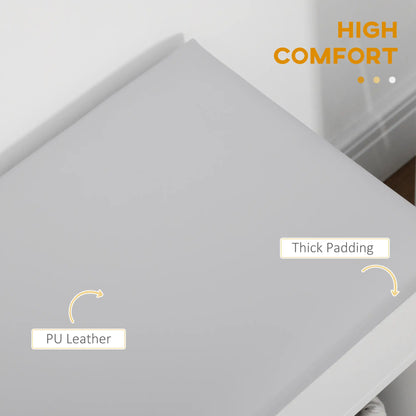 Shoe Bench with Padded Cushion, Hidden Storage, White Storage Ottomans & Benches at Gallery Canada