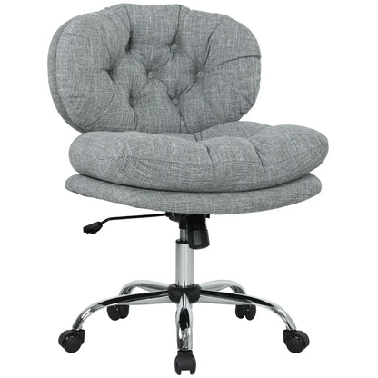 Armless Office Chair, Wide Padded Seat, Adjustable Height, Tilt Function, Grey Task Chairs at Gallery Canada