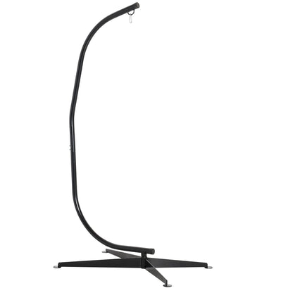 Hanging Hammock Chair Stand, Steel Heavy Duty, Indoor Outdoor Hammock Stands Black at Gallery Canada