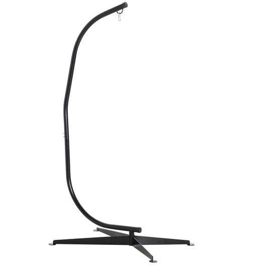 Hanging Hammock Chair Stand, Steel Heavy Duty, Indoor Outdoor Hammock Stands Black at Gallery Canada