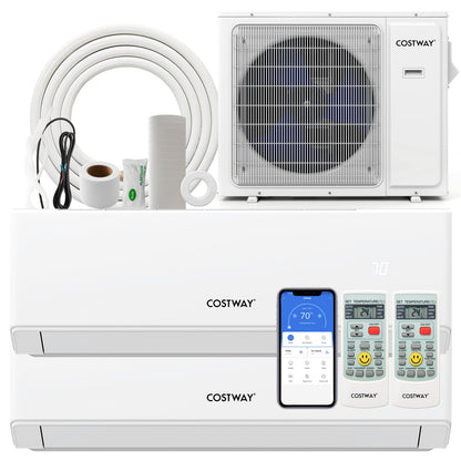 24000 BTU 2 Zone 23 SEER2 Mini Split AC, Heat Pump, 7K + 18K, White Mini Split Air Conditioners at Gallery Canada