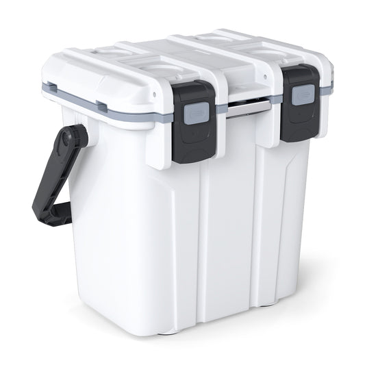 Ultra-Light Injection Molded Cooler 21 QT Hard Ice Chest, White Coolers White at Gallery Canada