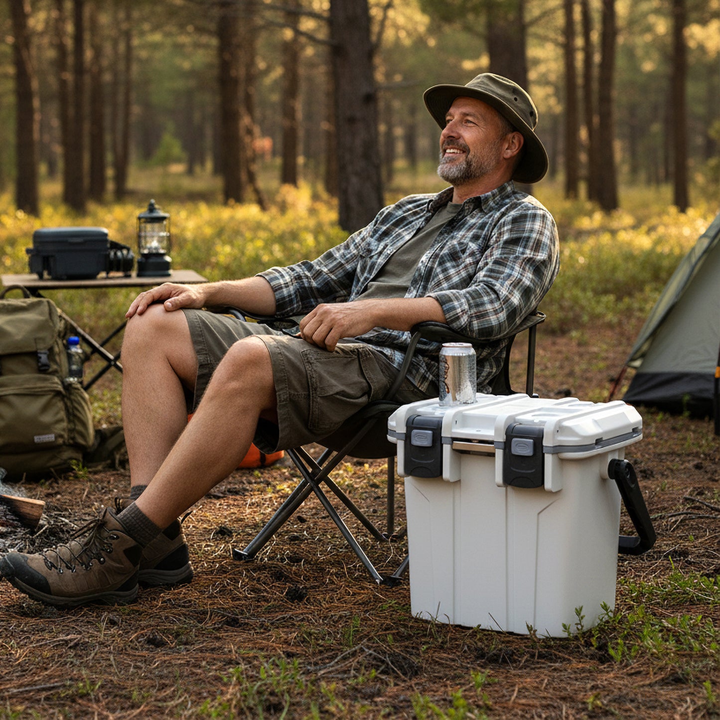 Ultra-Light Injection Molded Cooler 21 QT Hard Ice Chest, White Coolers at Gallery Canada