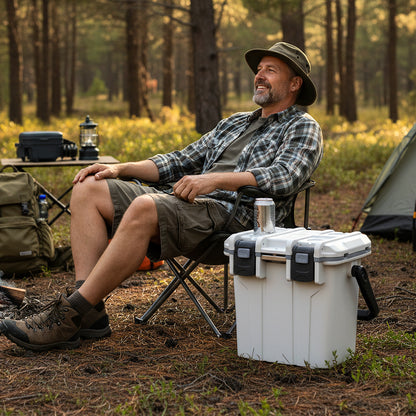 Ultra-Light Injection Molded Cooler 21 QT Hard Ice Chest, White Coolers at Gallery Canada