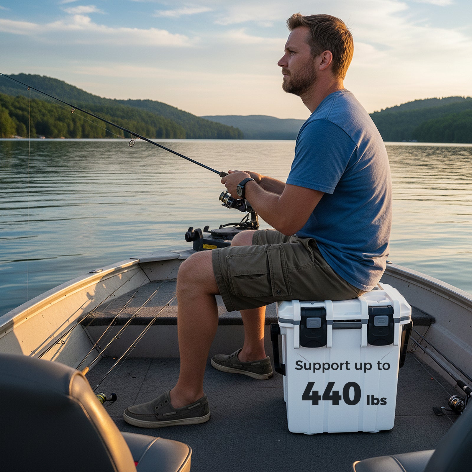 Ultra-Light Injection Molded Cooler 21 QT Hard Ice Chest, White Coolers at Gallery Canada