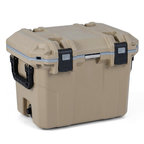 Ultra-Light Injection Molded Cooler 53 QT Hard Ice Chest, Coffee