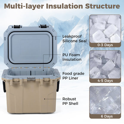 Ultra-Light Injection Molded Cooler 53 QT Hard Ice Chest, Coffee Coolers at Gallery Canada