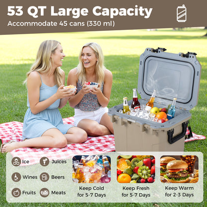 Ultra-Light Injection Molded Cooler 53 QT Hard Ice Chest, Coffee Coolers at Gallery Canada