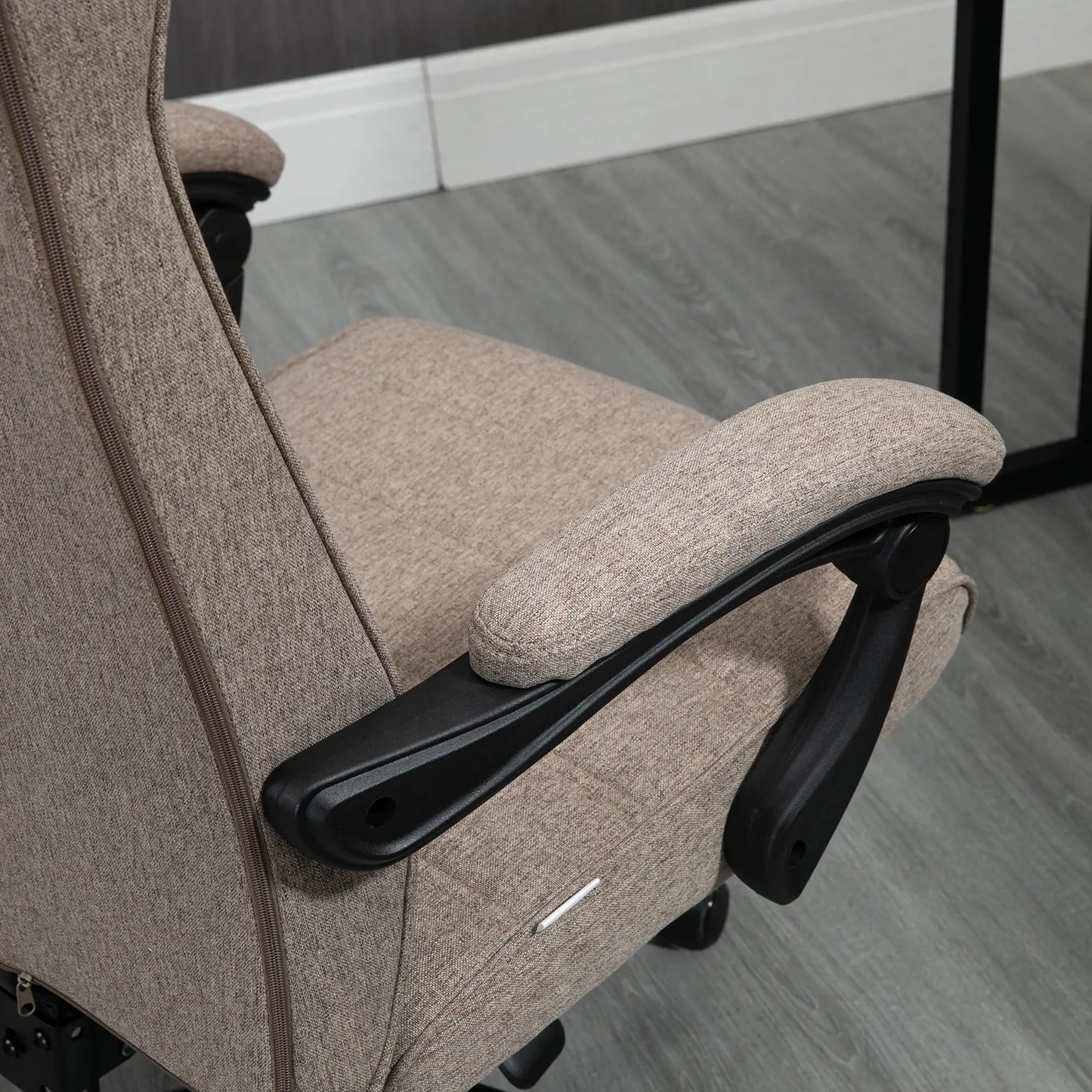 High Back Office Chair, Swivel Recliner, Adjustable Height, Footrest, Padded Armrest, Brown Task Chairs at Gallery Canada