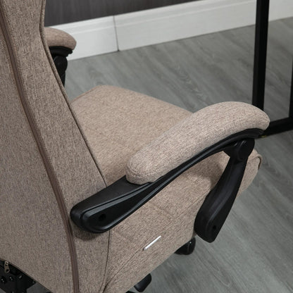 High Back Office Chair, Swivel Recliner, Adjustable Height, Footrest, Padded Armrest, Brown Task Chairs at Gallery Canada