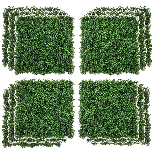 12-Piece Artificial Grass, Fake Green Wall, 19.75
