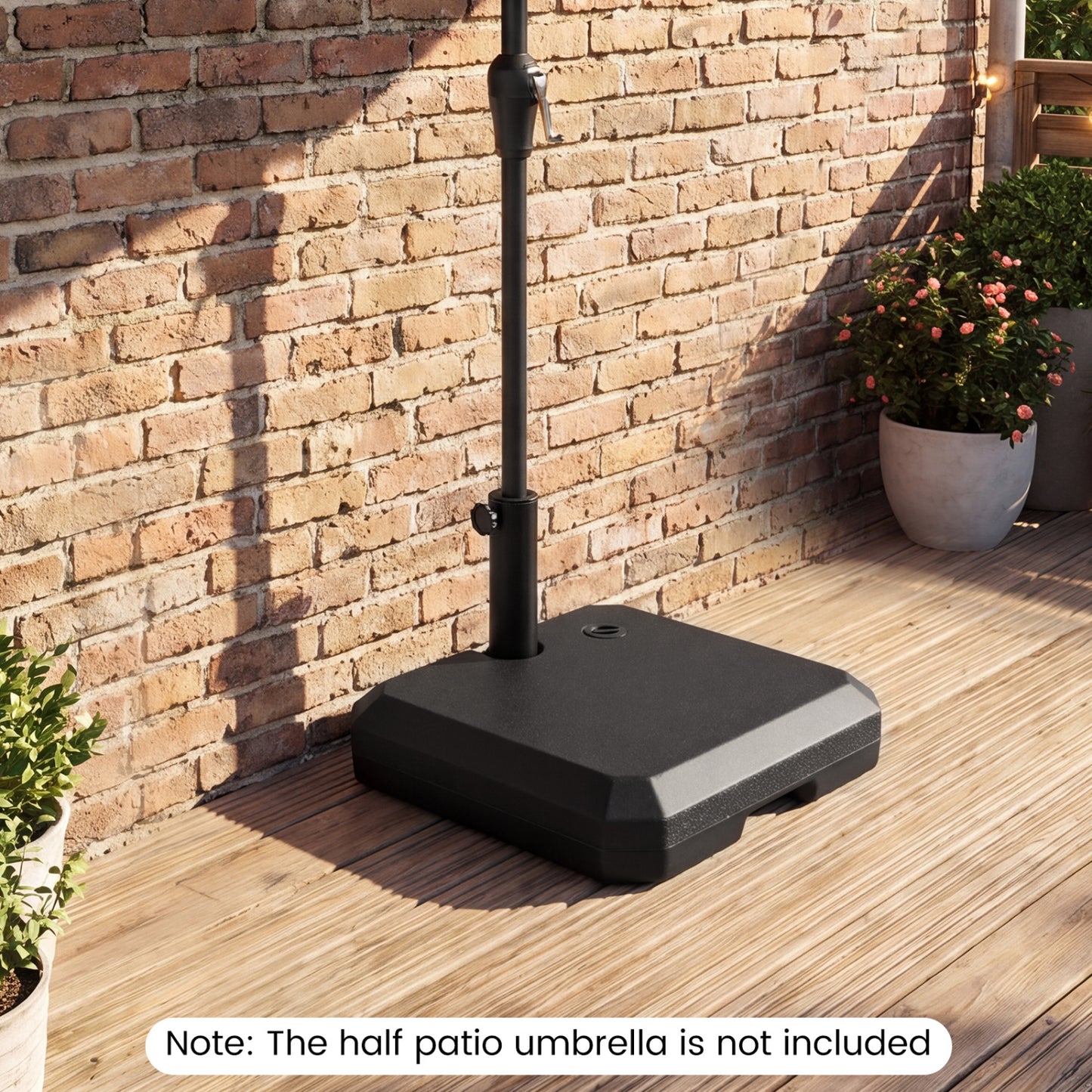 Umbrella Base for Half Patio, 48.5 Lbs Fillable Stand Outdoor Umbrella Bases at Gallery Canada