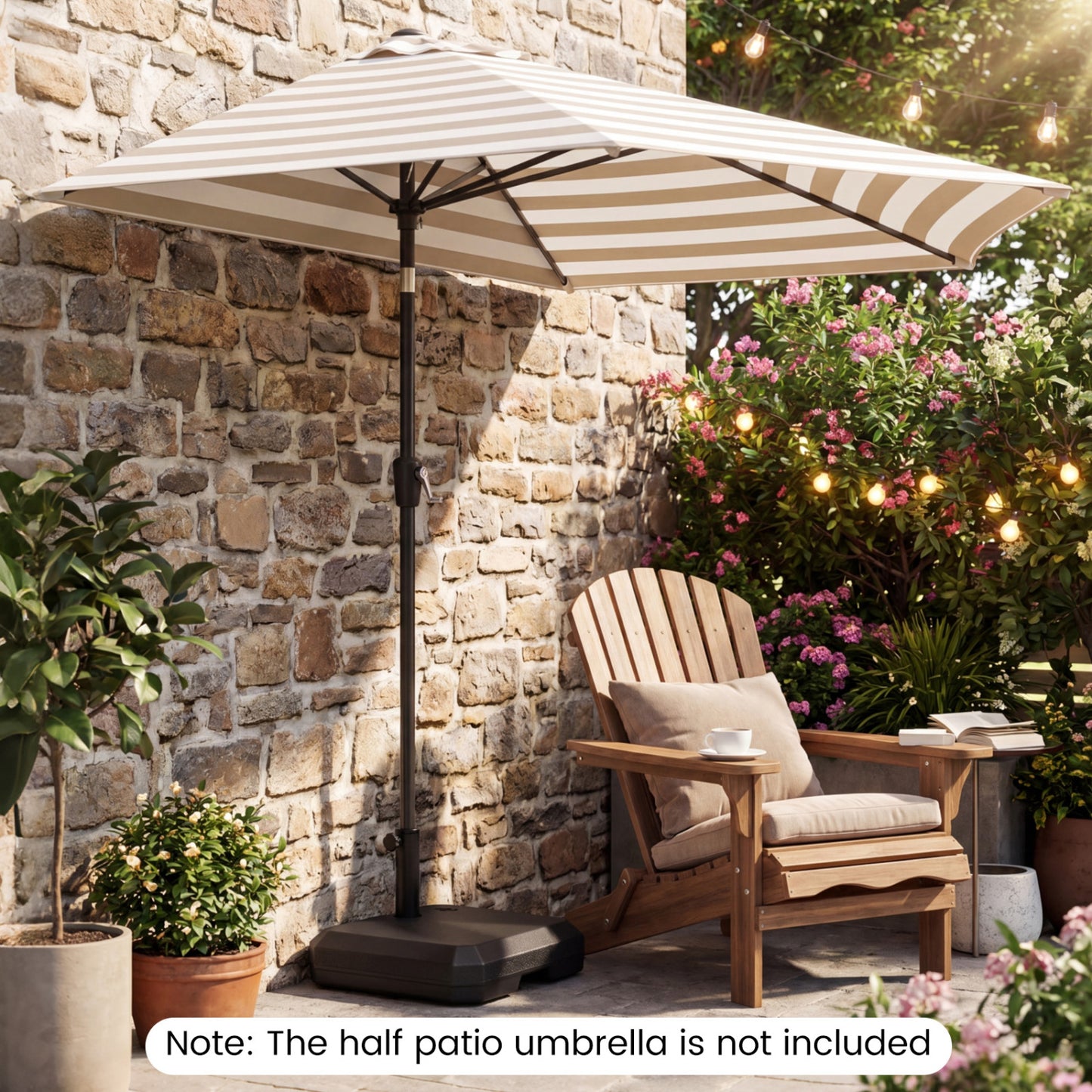 Umbrella Base for Half Patio, 48.5 Lbs Fillable Stand Outdoor Umbrella Bases at Gallery Canada