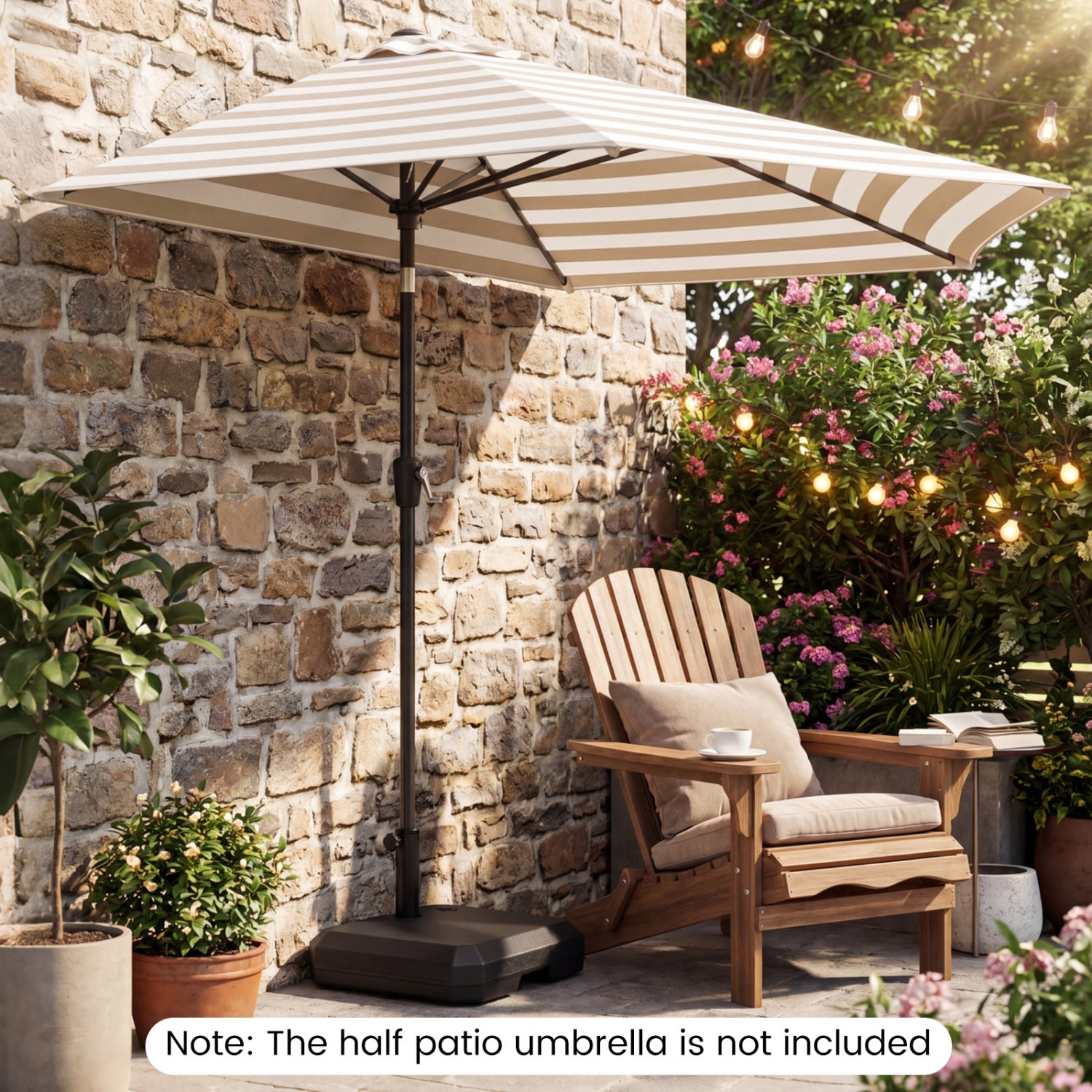 Umbrella Base for Half Patio, 48.5 Lbs Fillable Stand Outdoor Umbrella Bases at Gallery Canada