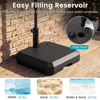 Umbrella Base for Half Patio, 48.5 Lbs Fillable Stand Outdoor Umbrella Bases at Gallery Canada