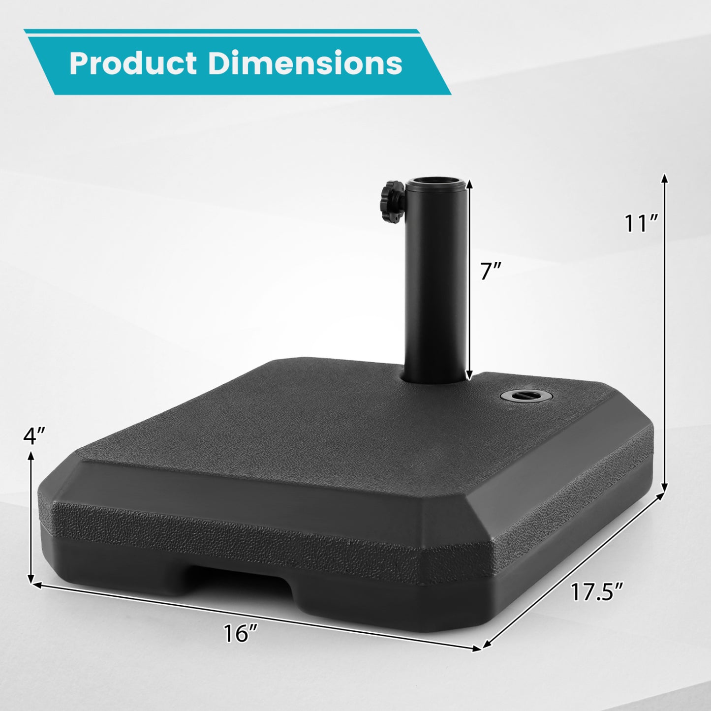 Umbrella Base for Half Patio, 48.5 Lbs Fillable Stand Outdoor Umbrella Bases at Gallery Canada