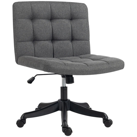 Linen Desk Chair, Rocking Swivel, Dark Grey Task Chairs Multi Colour at Gallery Canada