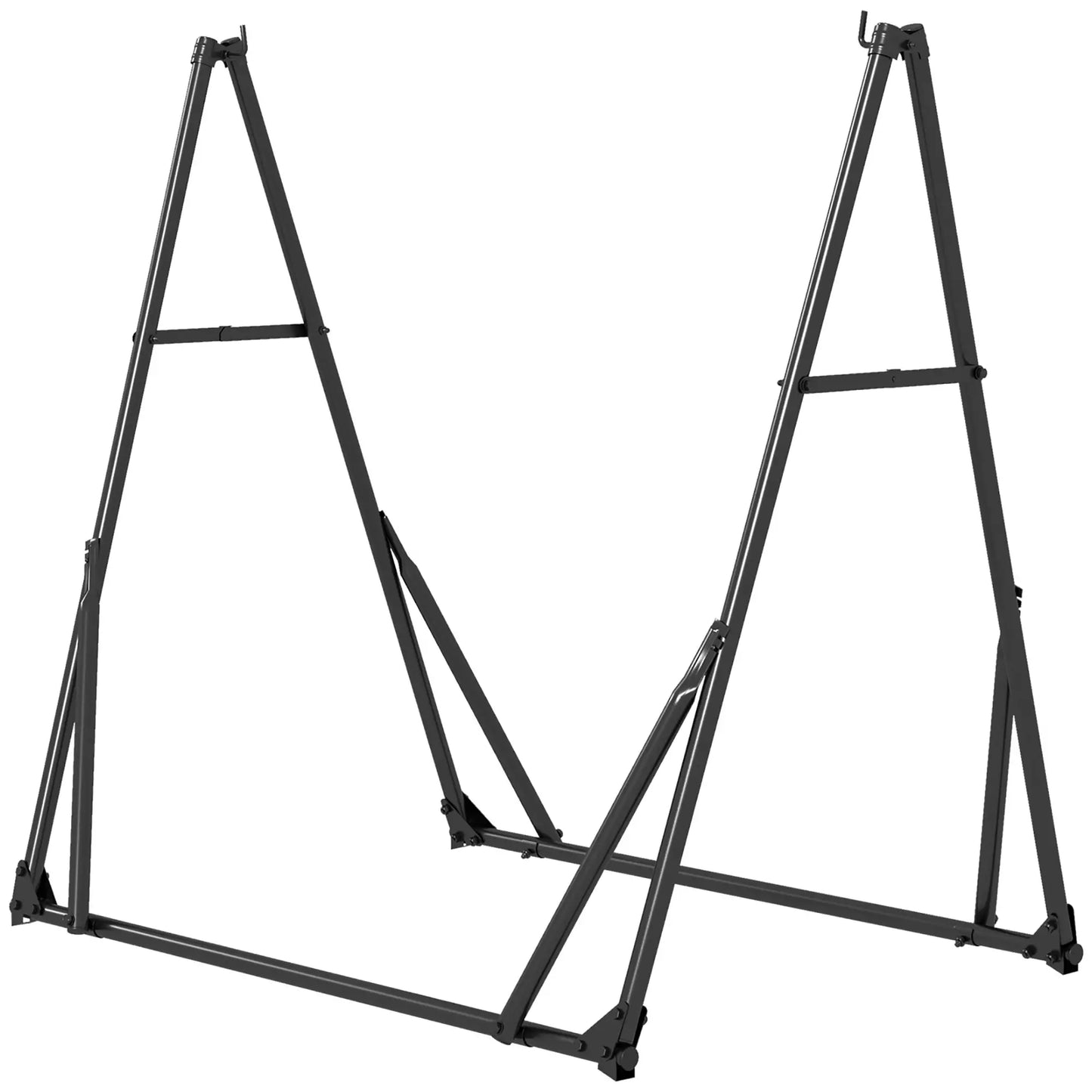 Foldable Hammock Stand, 2 In 1, 120kg Capacity, Black Hammock Stands Black at Gallery Canada