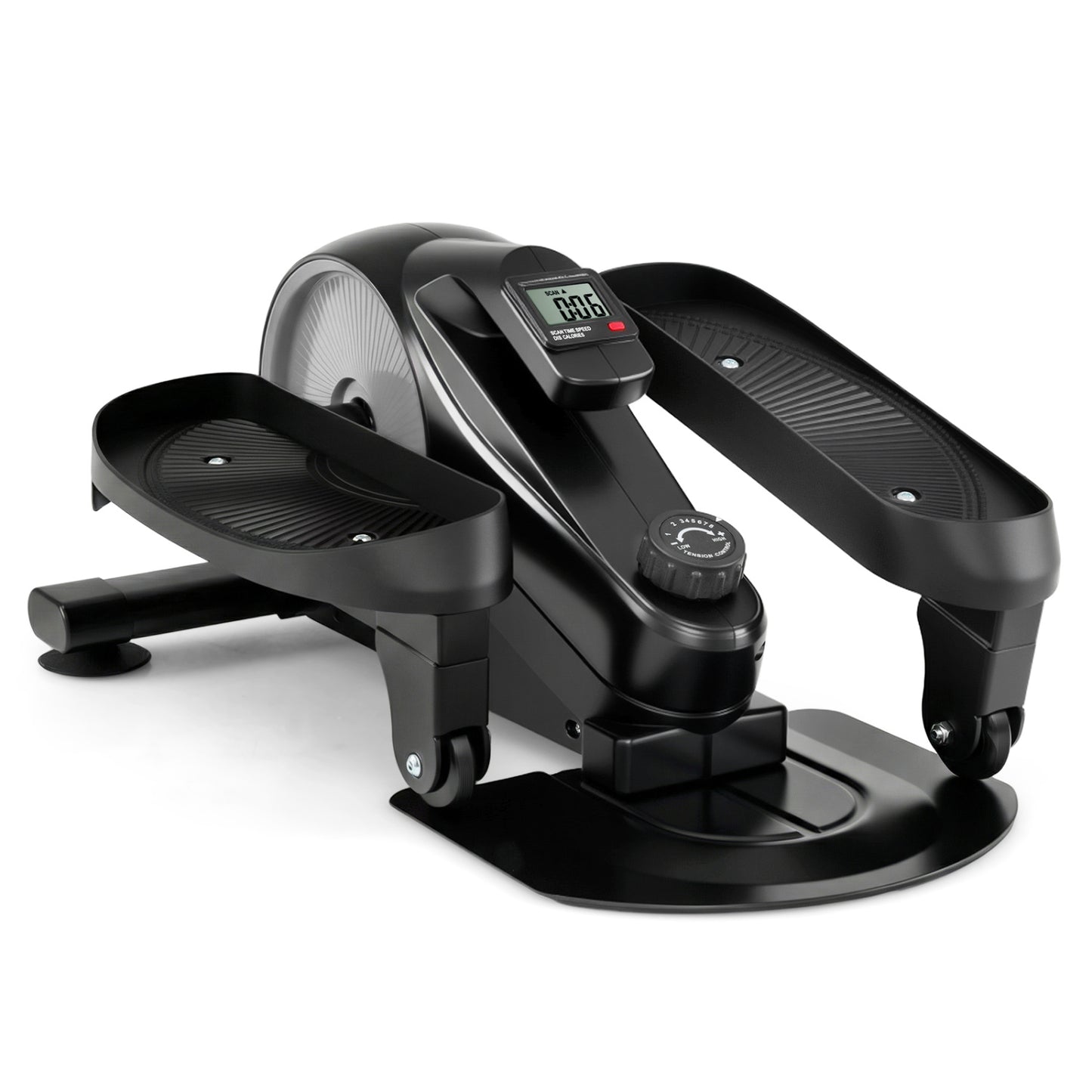 Under Desk Elliptical Pedal Exerciser, Adjustable Magnetic Resistance, Silver Elliptical Trainers Silver at Gallery Canada