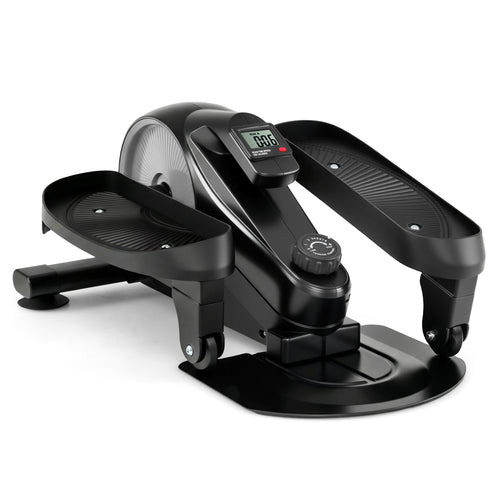 Under Desk Elliptical Pedal Exerciser, Adjustable Magnetic Resistance, Silver