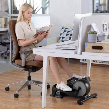Under Desk Elliptical Pedal Exerciser, Adjustable Magnetic Resistance, Silver Elliptical Trainers at Gallery Canada