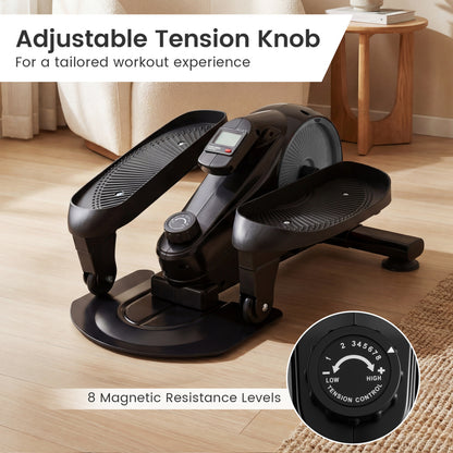 Under Desk Elliptical Pedal Exerciser, Adjustable Magnetic Resistance, Silver Elliptical Trainers at Gallery Canada
