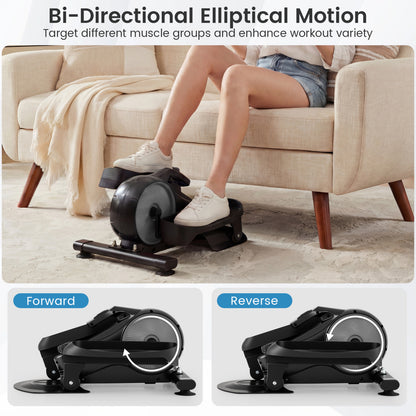 Under Desk Elliptical Pedal Exerciser, Adjustable Magnetic Resistance, Silver Elliptical Trainers at Gallery Canada