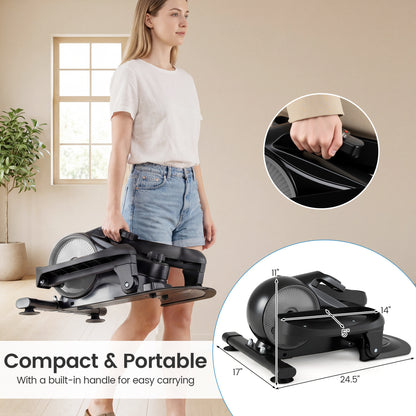 Under Desk Elliptical Pedal Exerciser, Adjustable Magnetic Resistance, Silver Elliptical Trainers at Gallery Canada