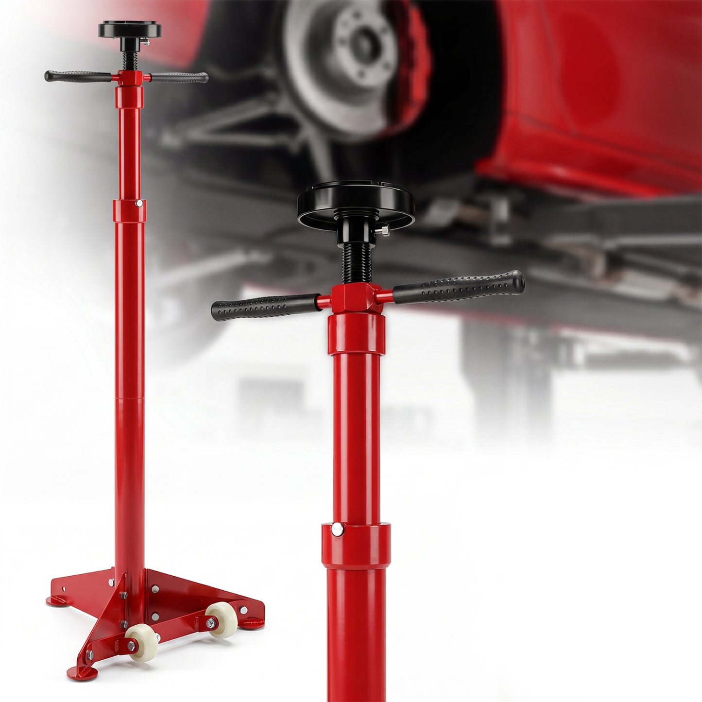Support de levage sous grue, rouge