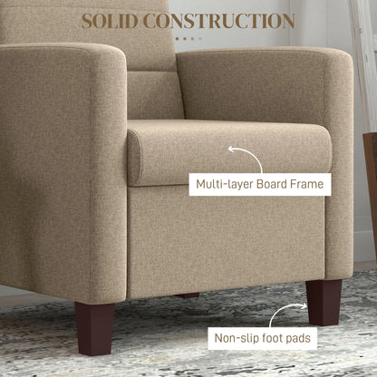 Modern Fabric Accent Chair, with Seat Cushion, Light Brown Accent Chairs at Gallery Canada